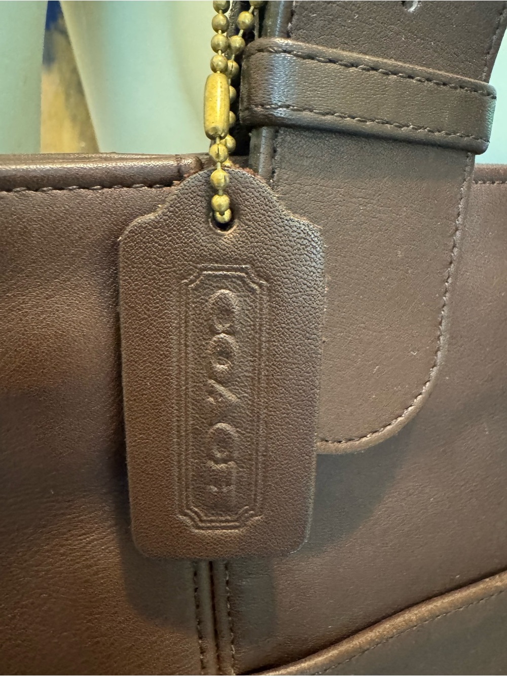 Coach Vintage 90s brown leather gold buckles Waverly bag VGC - Picture 2 of 16